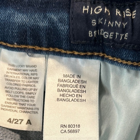 🔶Lucky Brand High Rise Skinny Bridgette Raw Edge Hem - Picture 13 of 14